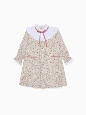 Ivory Floral Odisea Girl A-Line Dress