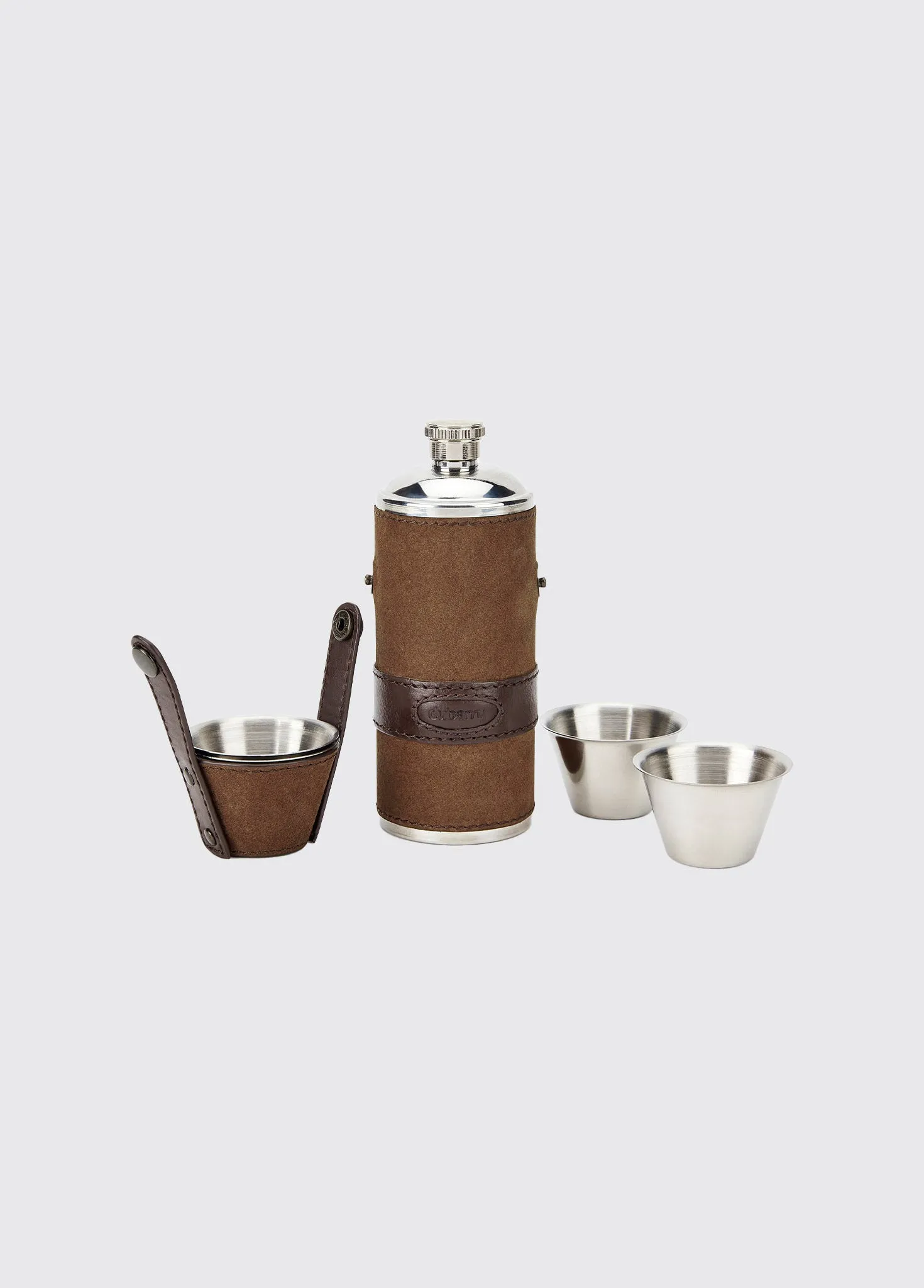 Jersey Hunter Flask in Dubarry Leather - Walnut