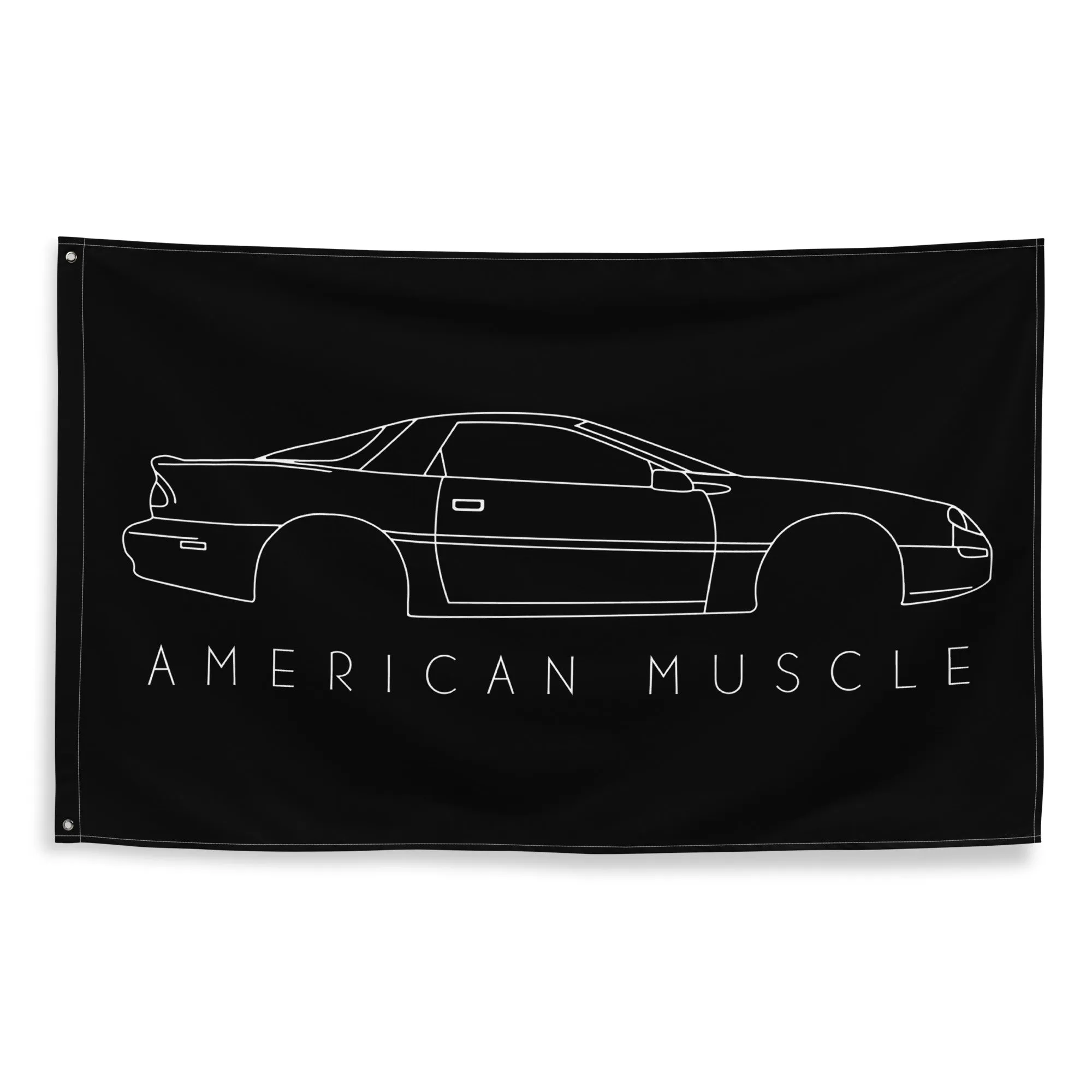 Late 4th Gen Camaro Line Art Flag , Garage Decor, Man Cave Art