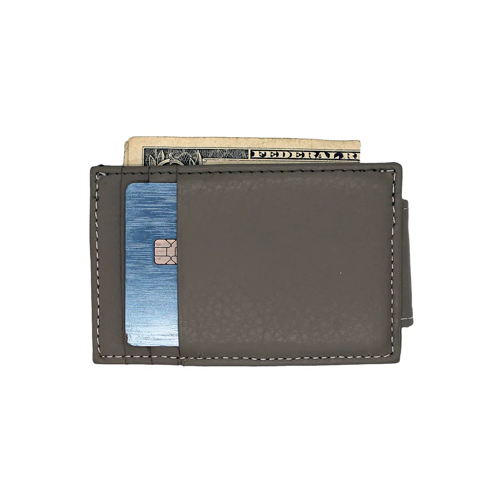 Leather Magnetic Money Clip & Card Holder