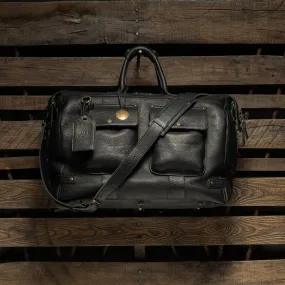 Leather Travel Duffle in Black by Will Leather Goods