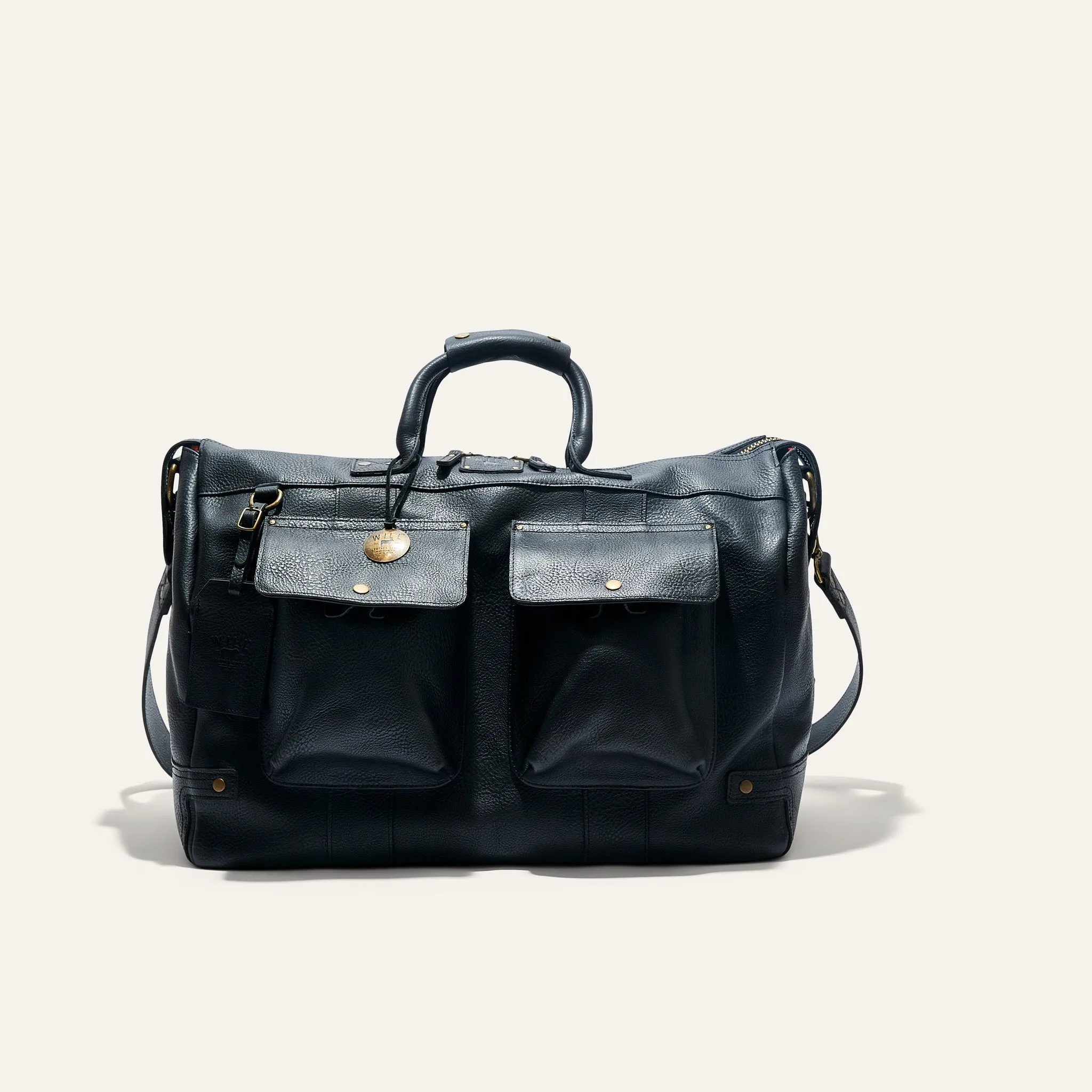 Leather Travel Duffle in Black by Will Leather Goods