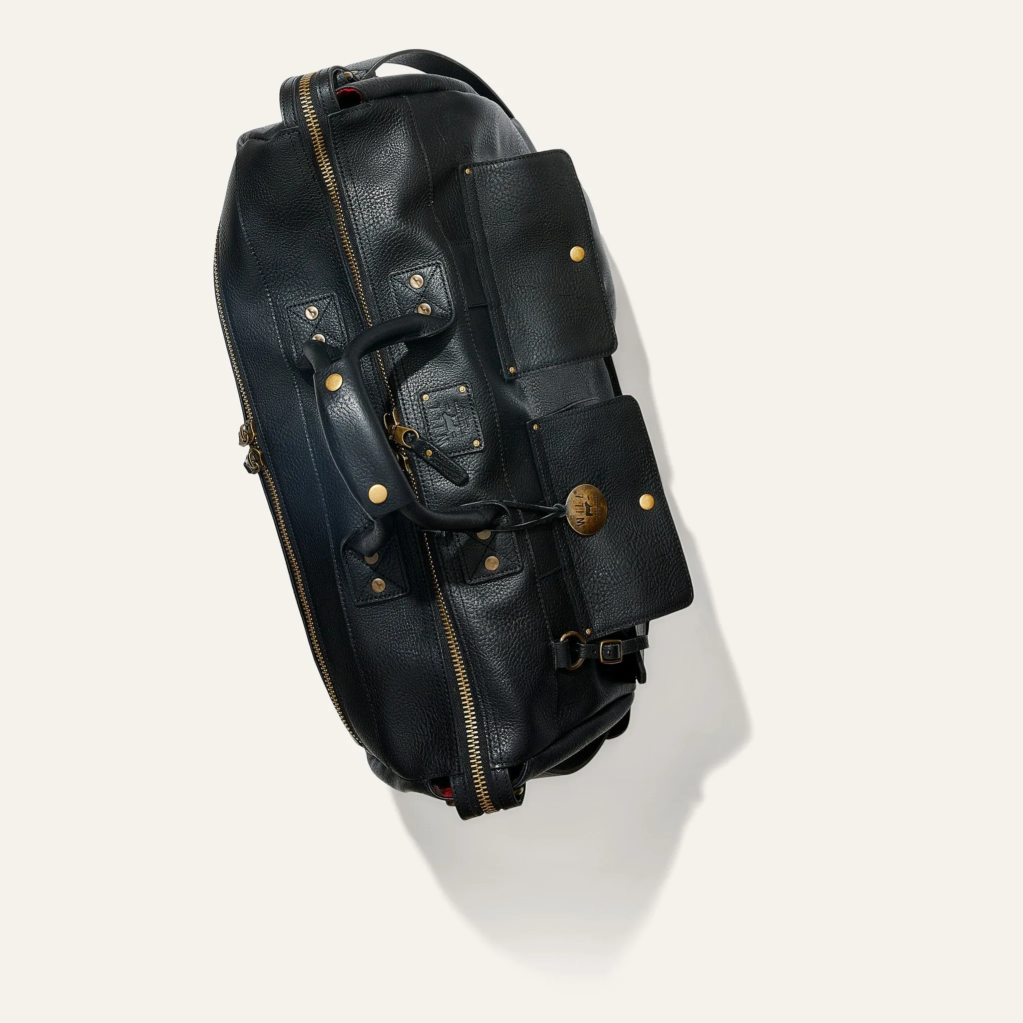 Leather Travel Duffle in Black by Will Leather Goods