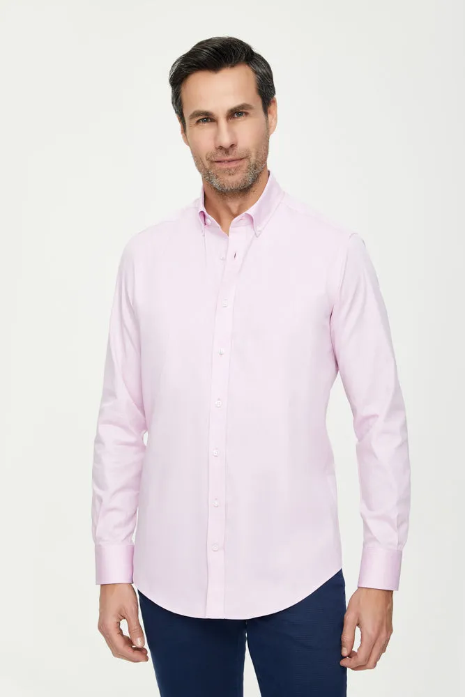 Leonardo Essentials Cotton Man Shirt Pink