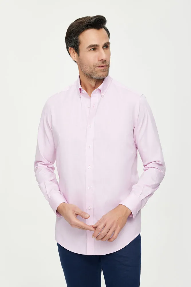 Leonardo Essentials Cotton Man Shirt Pink