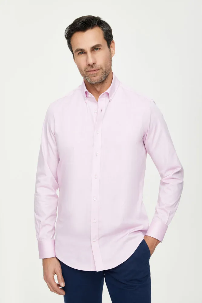 Leonardo Essentials Cotton Man Shirt Pink