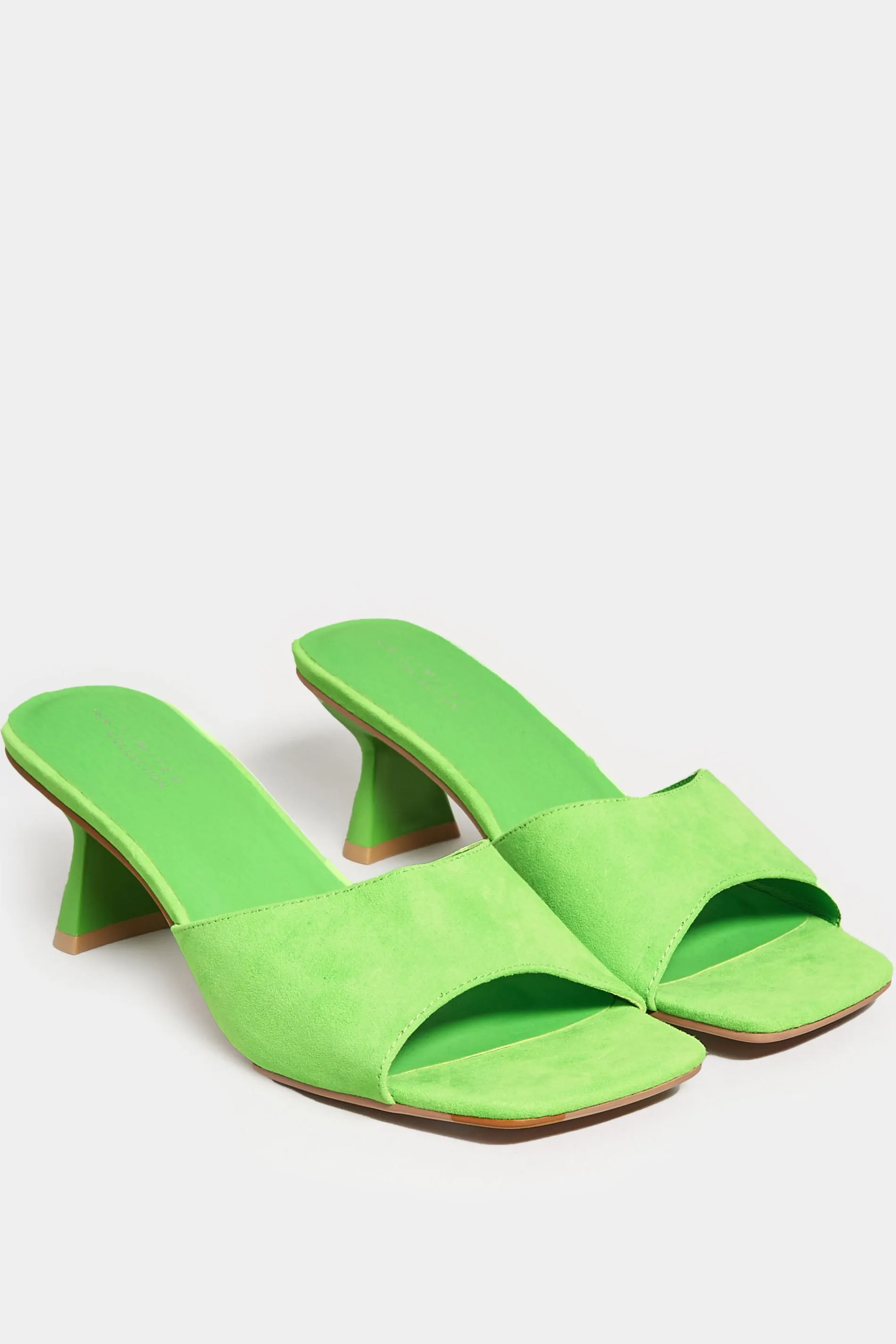 LIMITED COLLECTION Green Kitten Heel Mule In Wide E Fit & Extra Wide EEE Fit