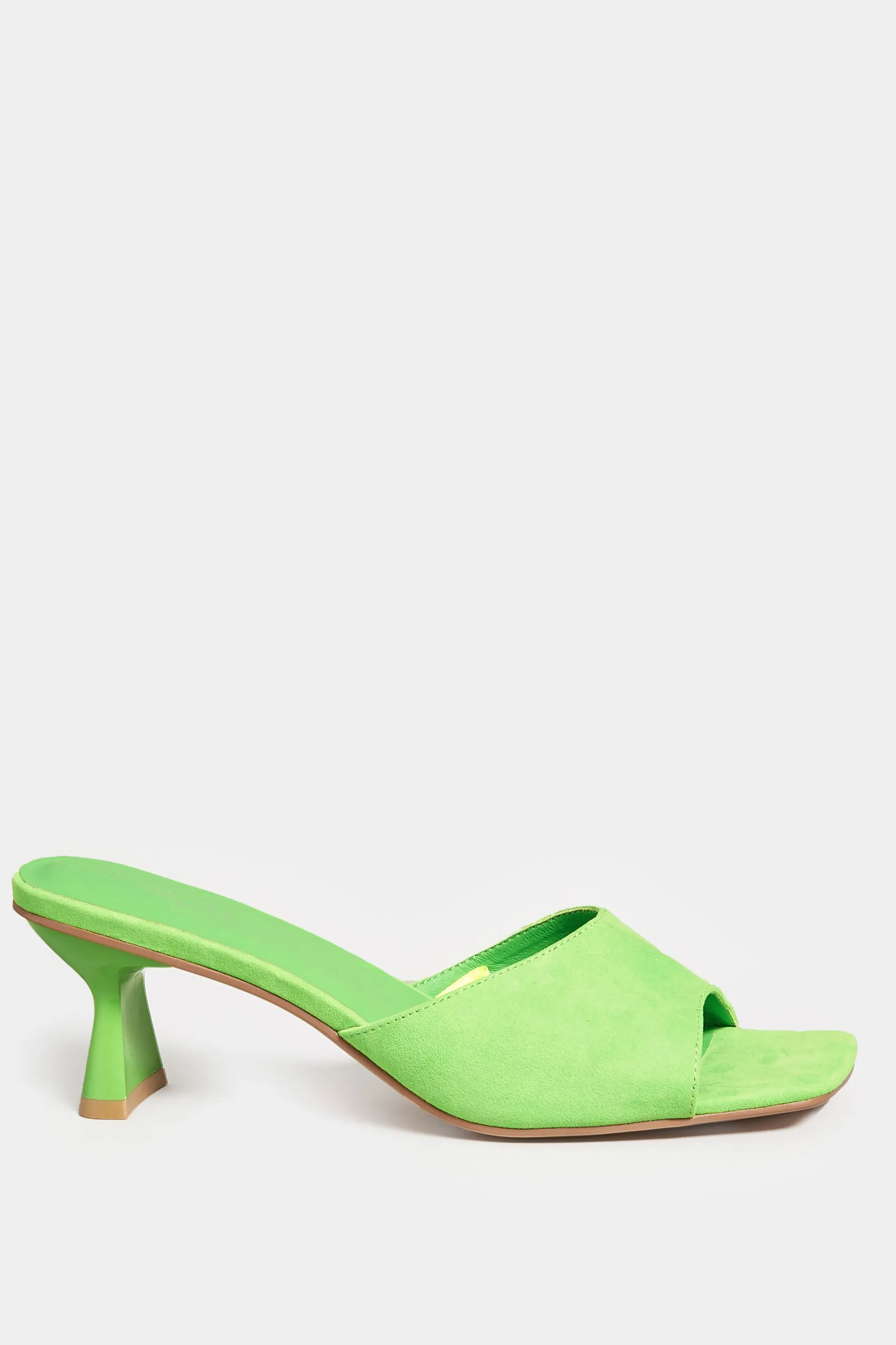 LIMITED COLLECTION Green Kitten Heel Mule In Wide E Fit & Extra Wide EEE Fit