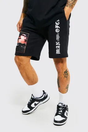 Loose Fit Graphic Jersey Shorts