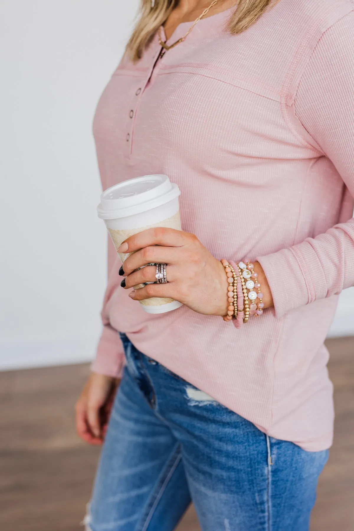 Loving My Mama 6-Piece Bracelet Set- Blush