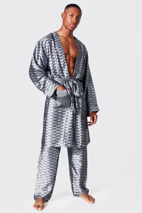 Man Dash Satin Robe | boohooMAN UK