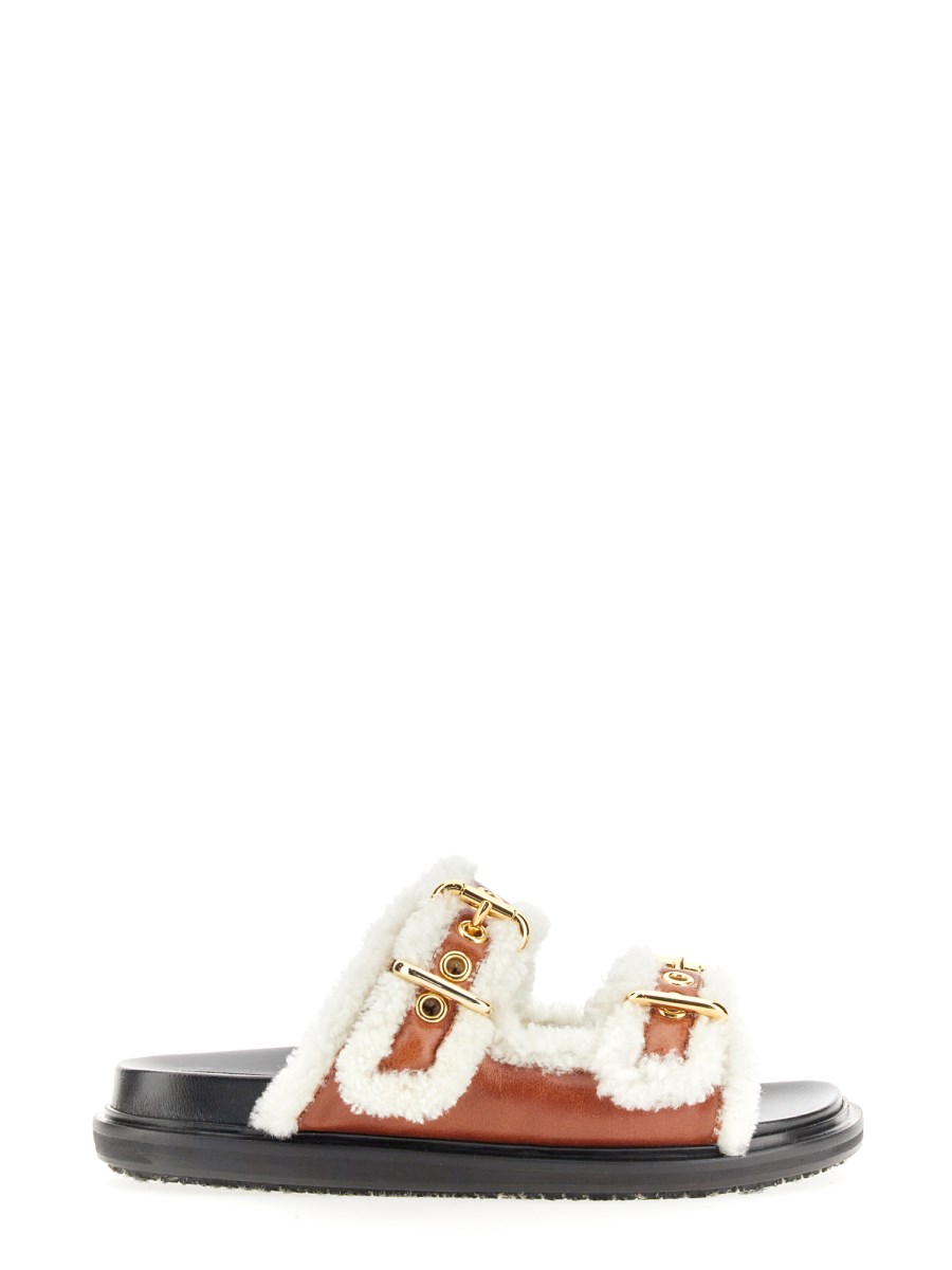 MARNI    LEATHER FUSSBET SANDAL