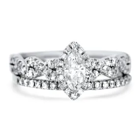 Marquise Diamond Wedding Set