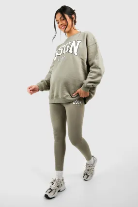 Maternity Dsgn Studio Slogan Legging Tracksuit