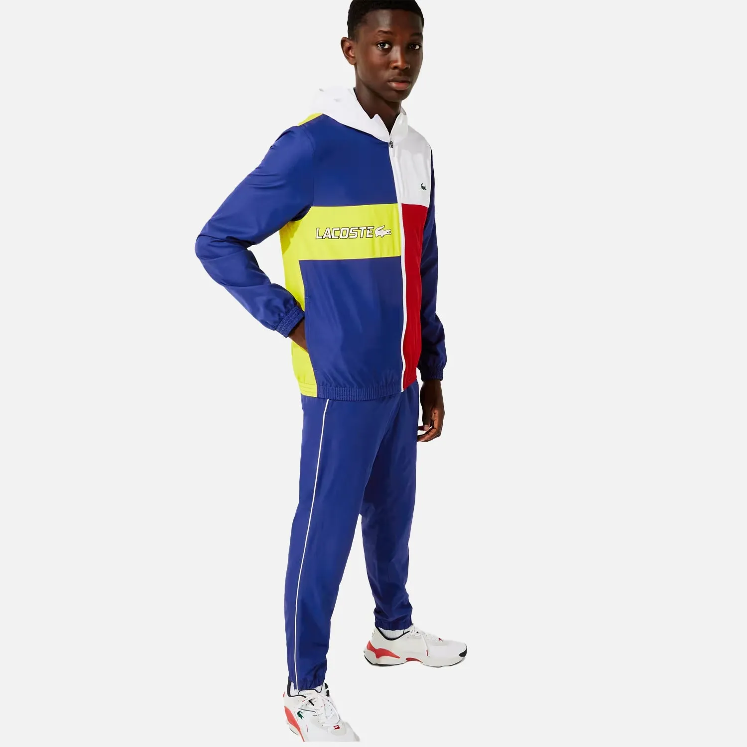 Men's Lacoste Full Tracksuit  Colourblock Blue