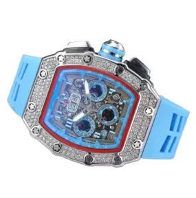 Men's Luxury Brand Designer Fashion Silicon Straps Quartz Watch for Man