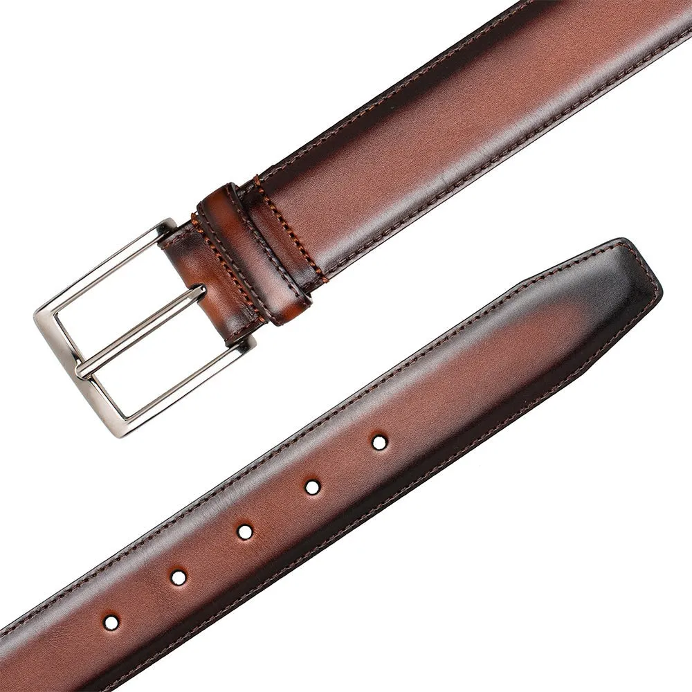 Mezlan AO11522 Classic Patina Calf-Skin Leather Men's Belt (MZB1235)