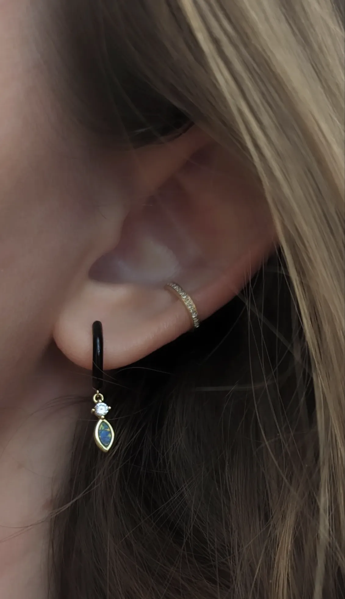 Mini Diamond Ear Cuff in 14k Gold