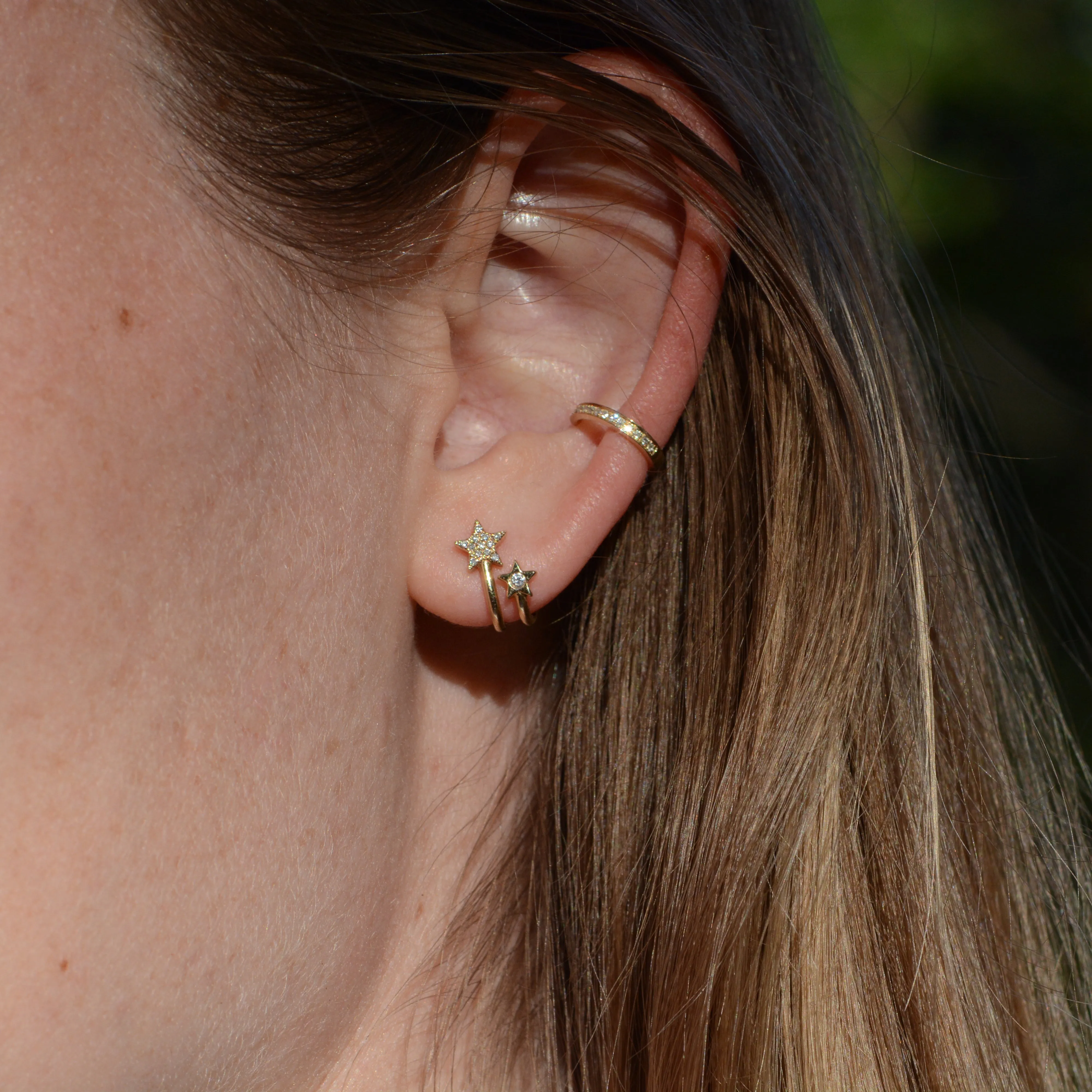 Mini Diamond Ear Cuff in 14k Gold