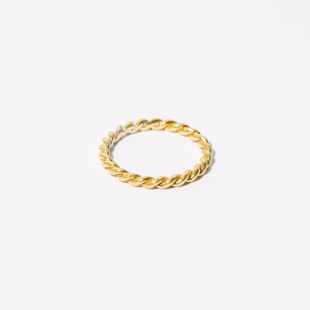 Mini Rope Ring - Brass