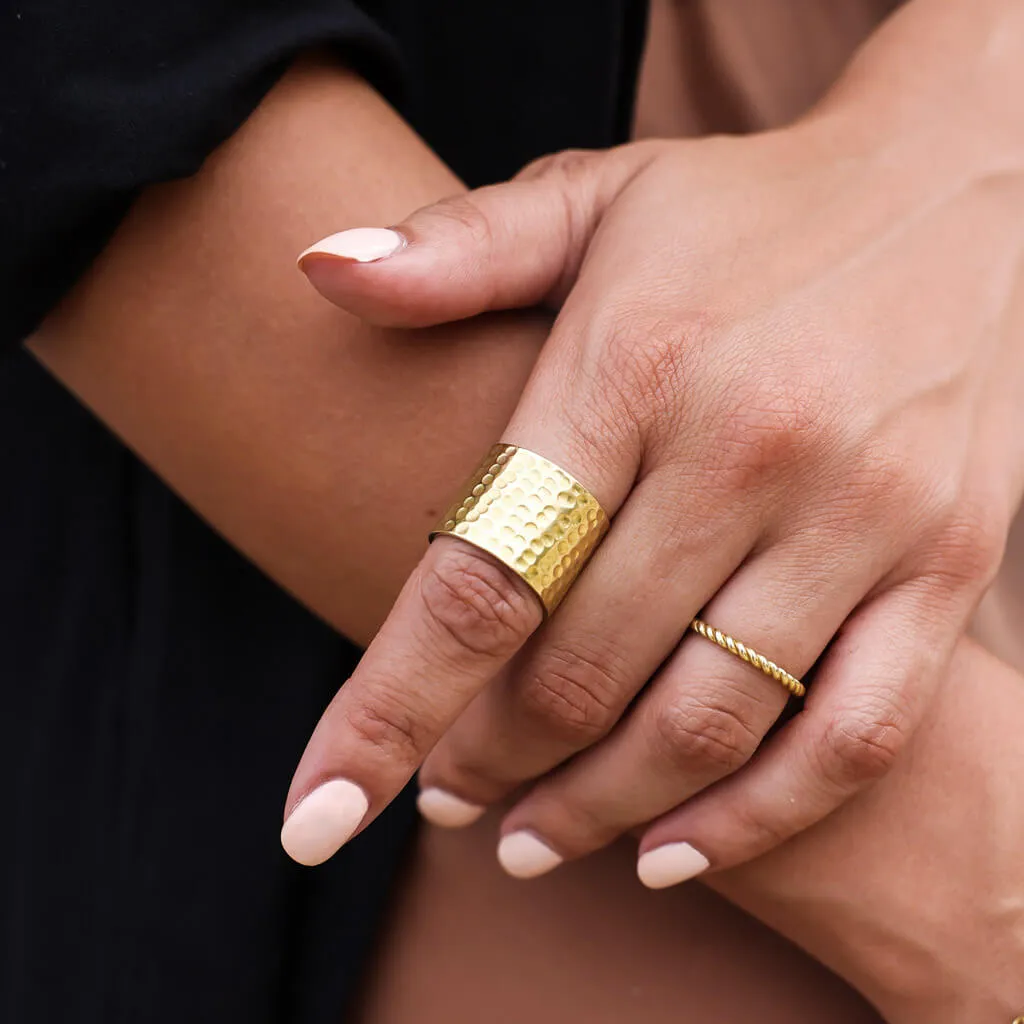 Mini Rope Ring - Brass