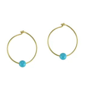 Mini Turquoise Hoops