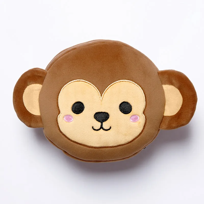 Monkey Relaxeazzz Plush Round Travel Pillow & Eye Mask Set CUSH253