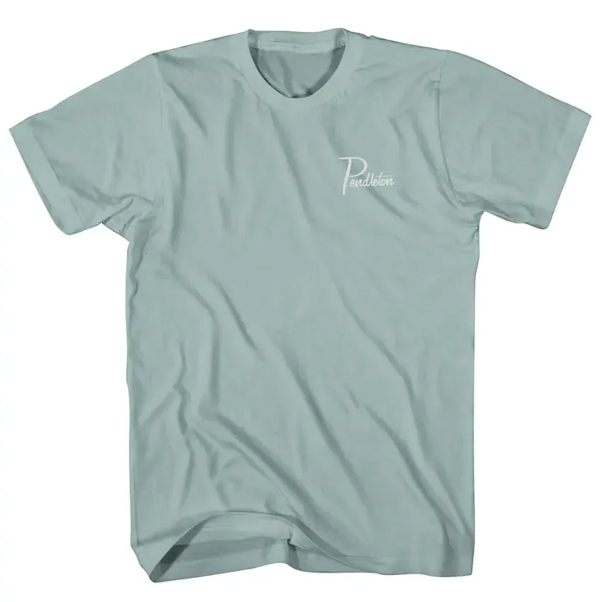 Mountain Camping Graphic Tee - Dusty Blue/Navy