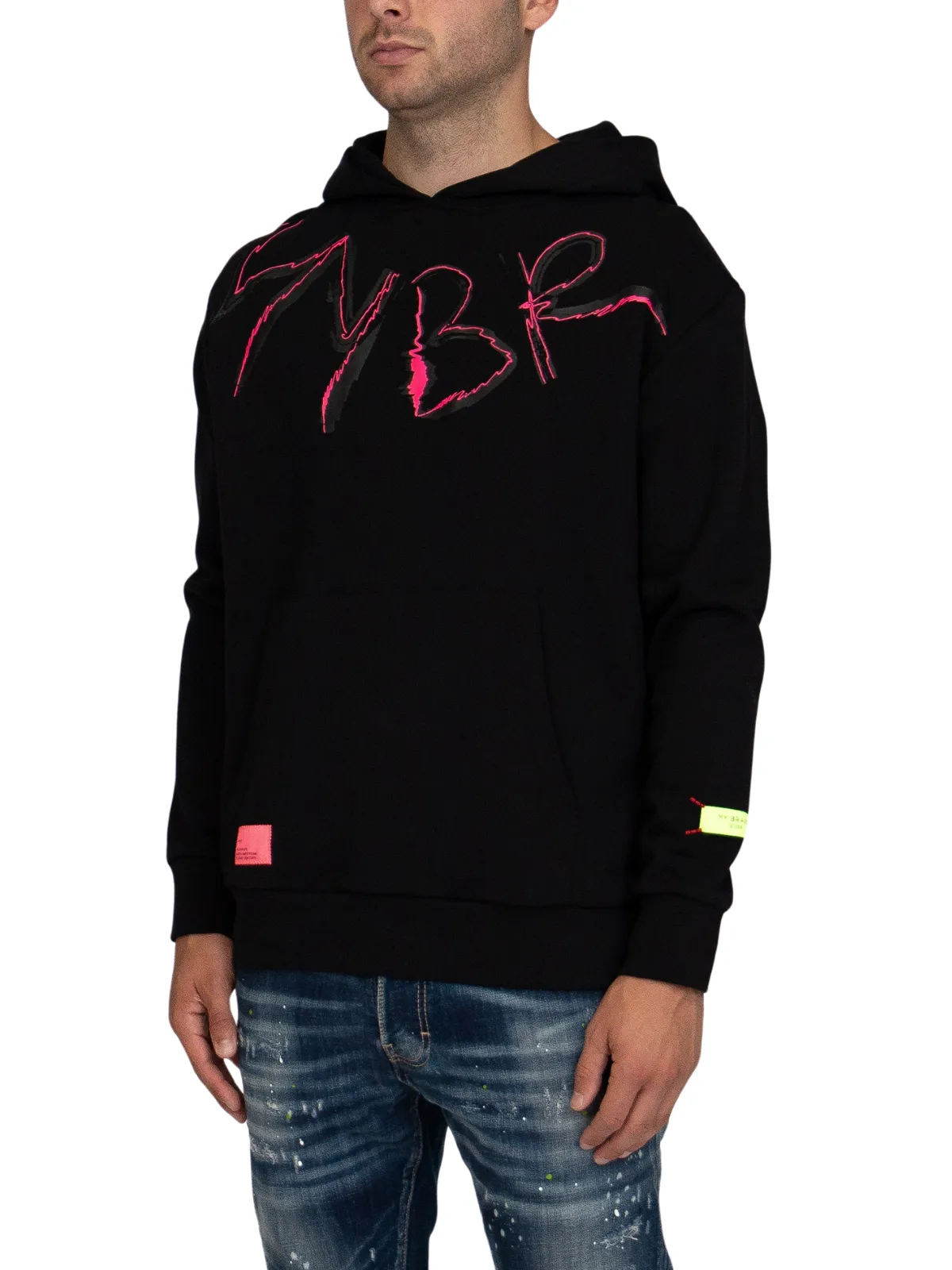 MYBRAND Signature Scribble Hoodie | BLACK