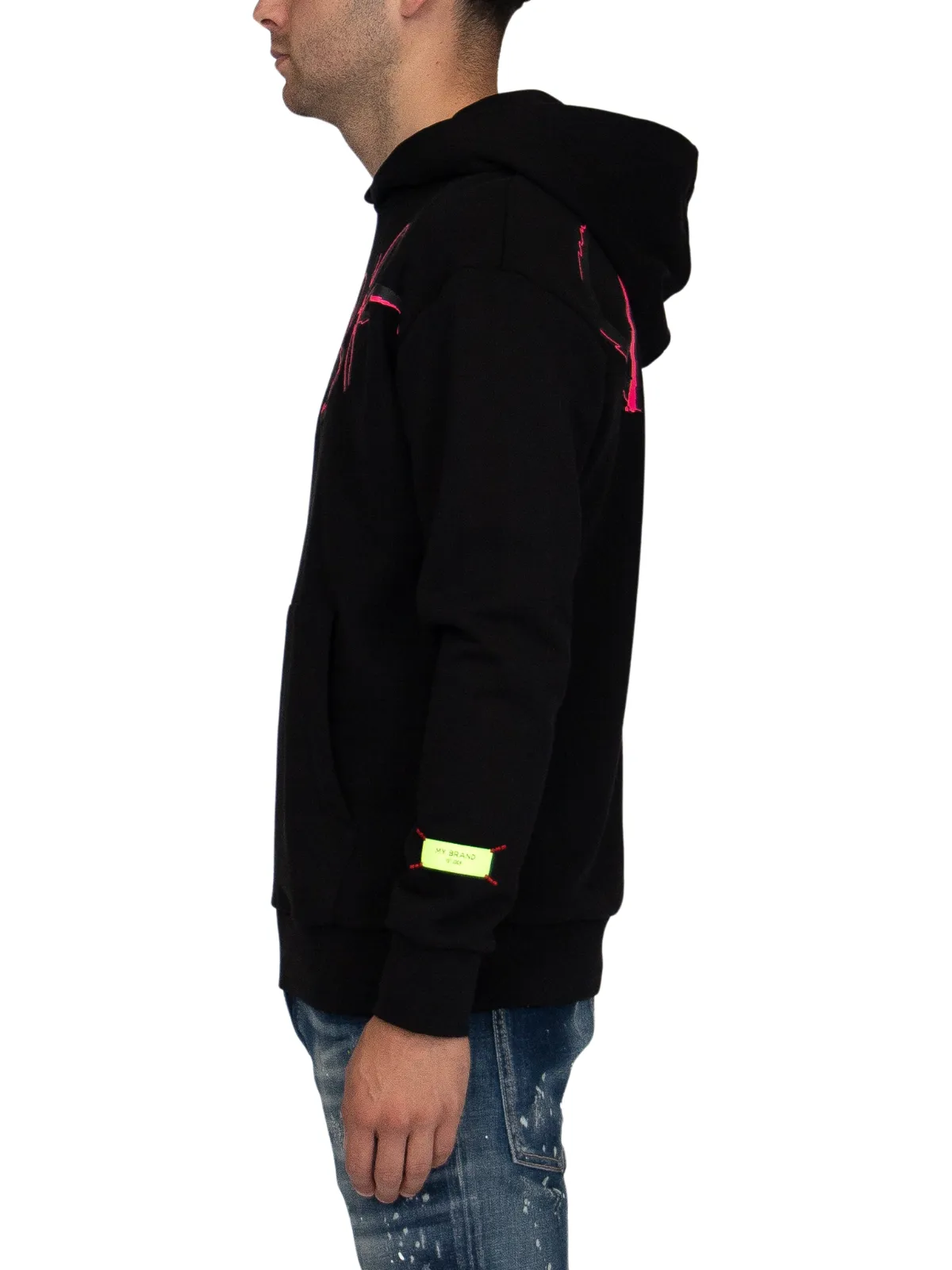 MYBRAND Signature Scribble Hoodie | BLACK