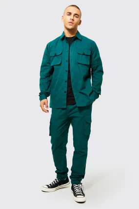 Official Man Utility Shirt & Trouser Set