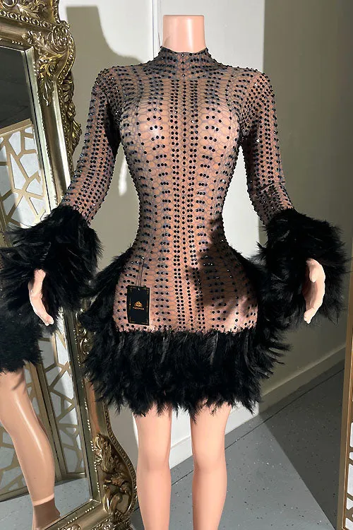 Olivia Feather Dress