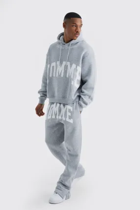 Oversized Boxy Split Hem Homme Tracksuit | boohooMAN UK