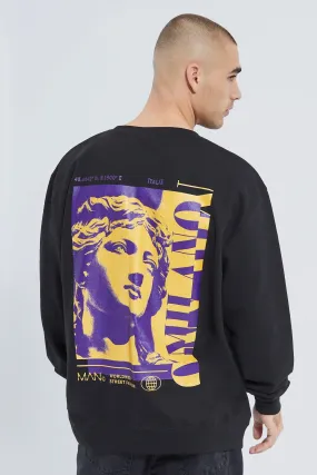 Oversized Graphic Sweatshirt | boohooMAN UK