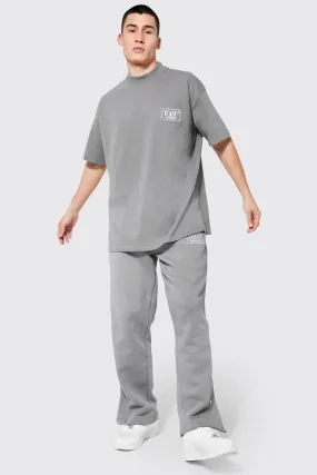 Oversized Man Popper T-shirt Tracksuit 