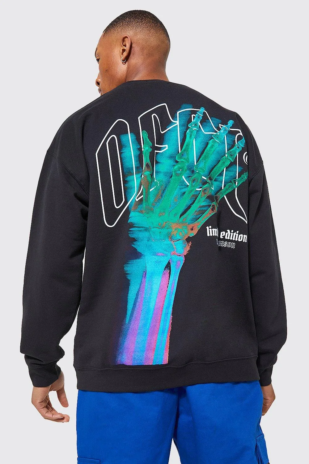 Oversized X-ray Graphic Sweatshirt