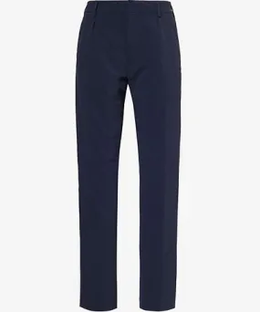 Paul Smith Mens Blue Straight-leg slim-fit stretch recycled-nylon trousers