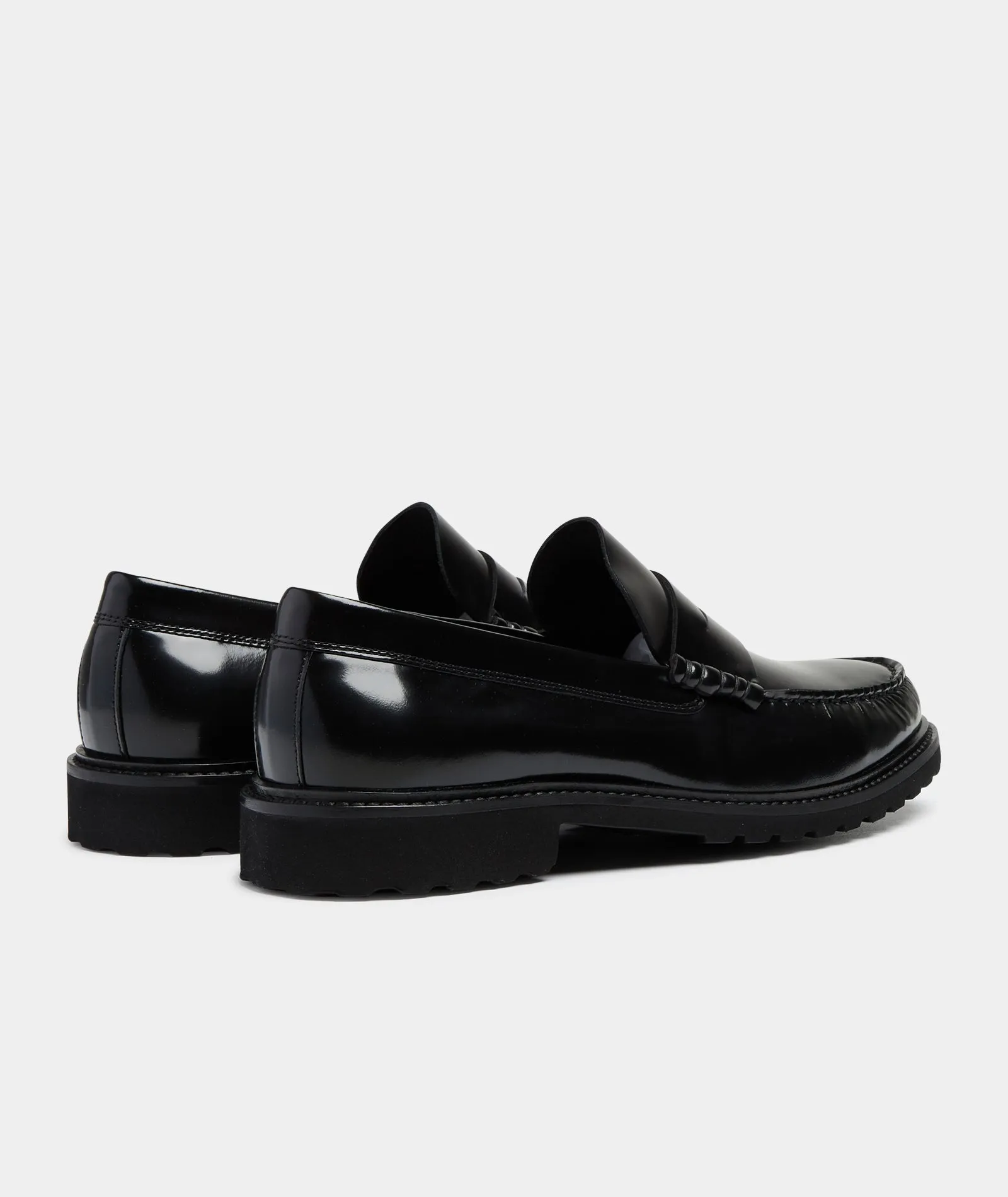 Penny Loafer - Black Polido Leather