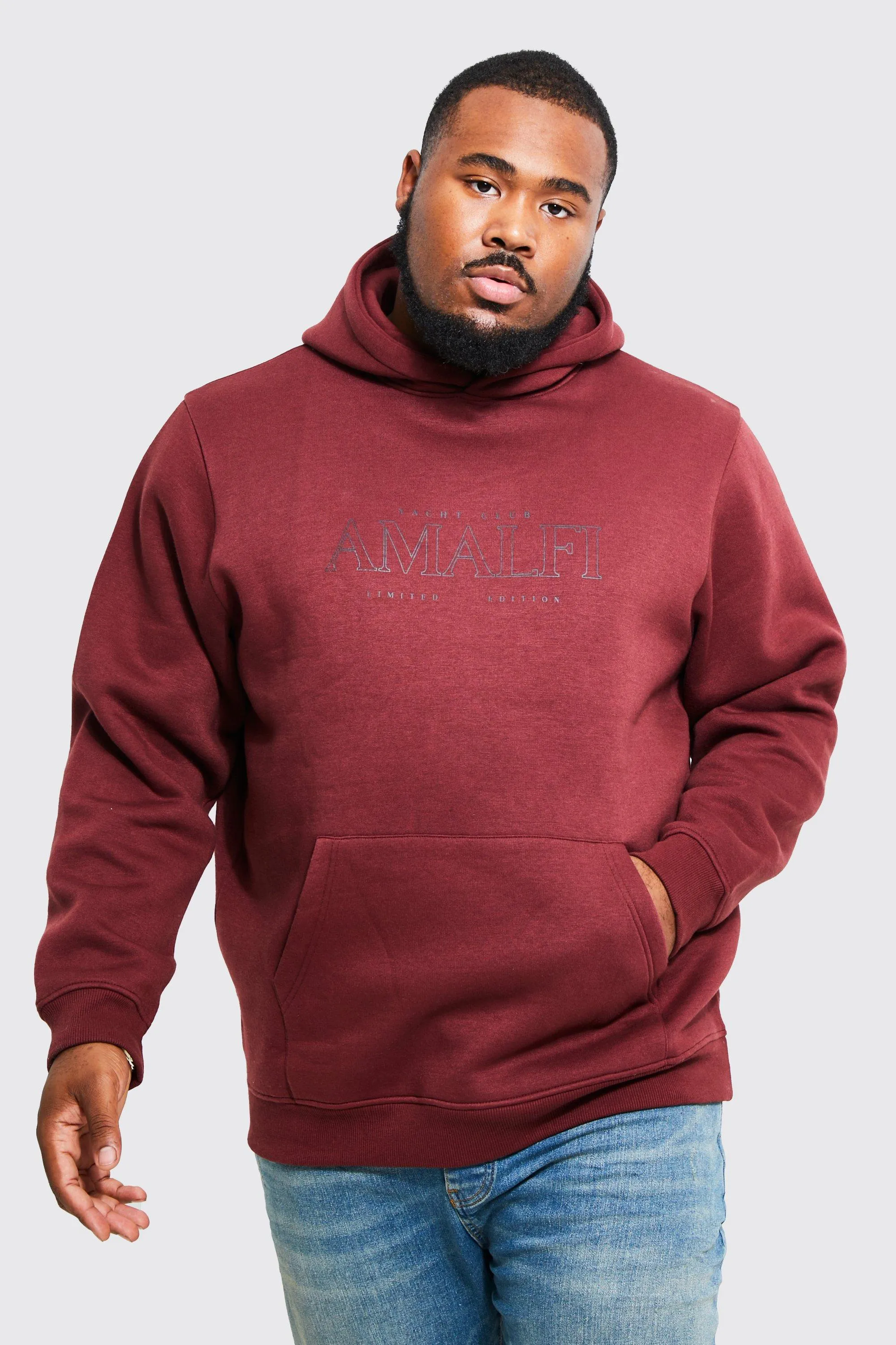 Plus Amalfi Coast City Print Hoodie