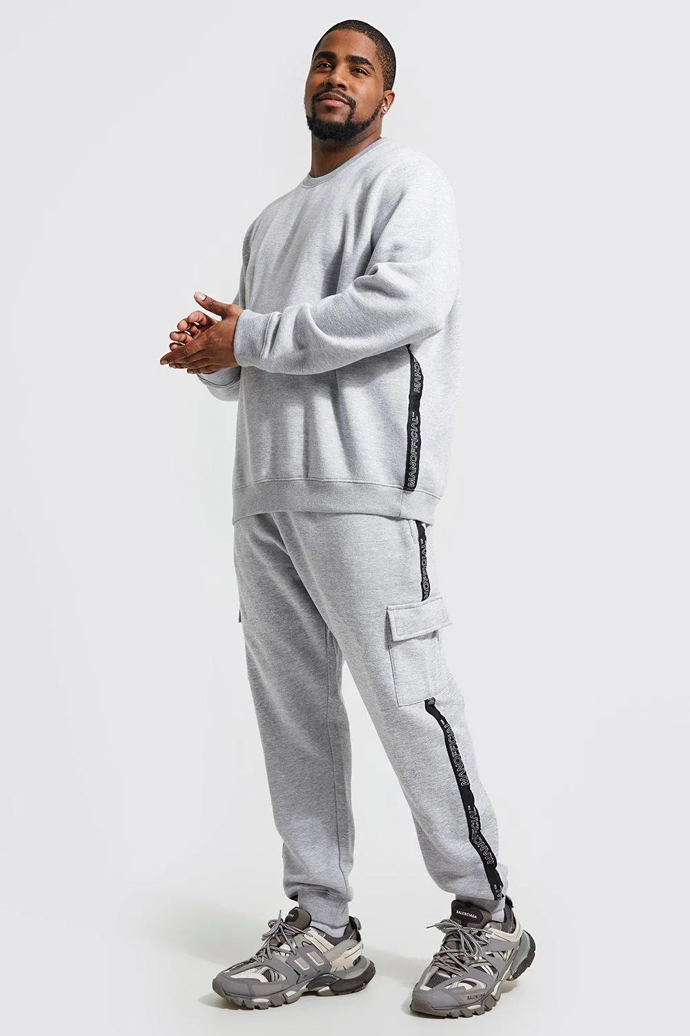 Plus Man Official Tape Cargo Tracksuit