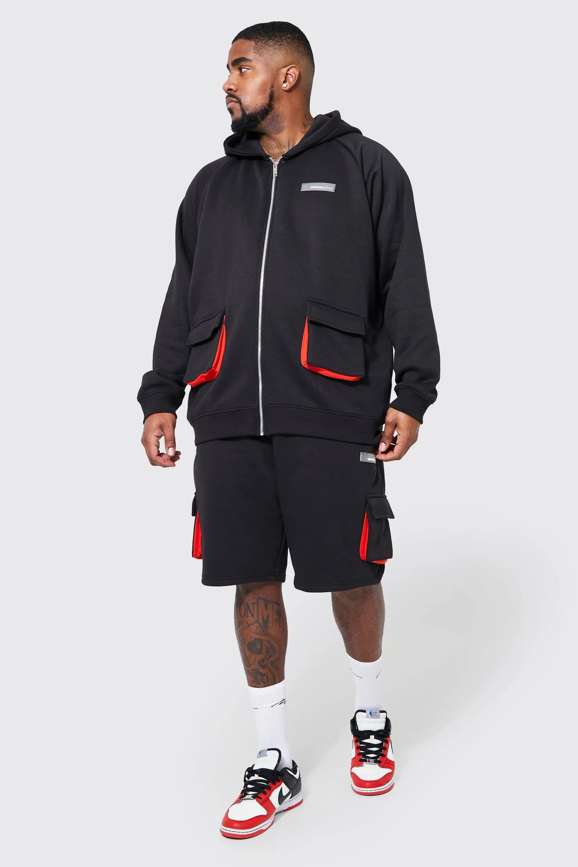 Plus Man Zip Through Short Tracksuit