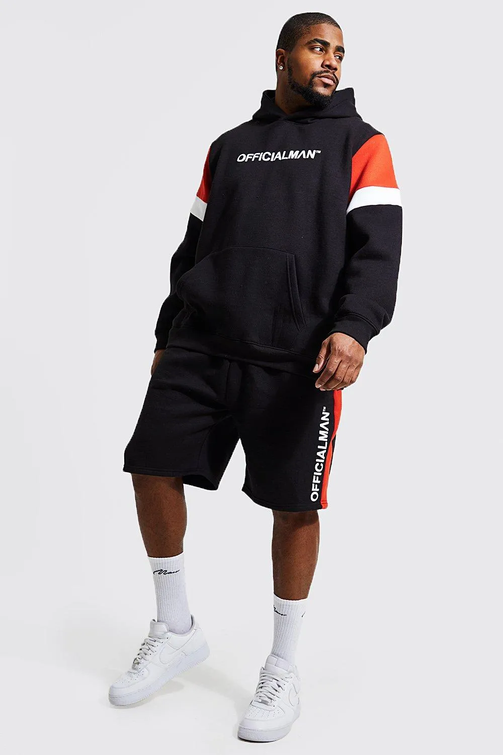 Plus Official Colour Block Short Tracksuit