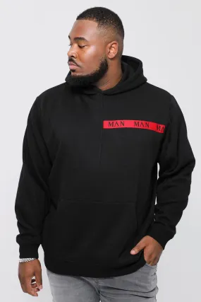 Plus Roman Man Exposed Seam Detail Hoodie | boohooMAN UK