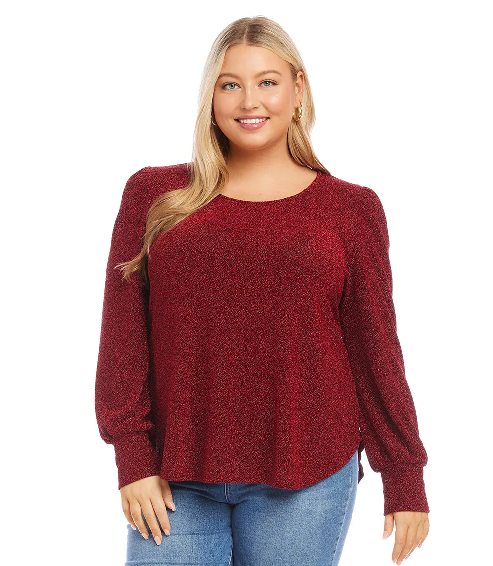 Plus Size Puff Sleeve Top