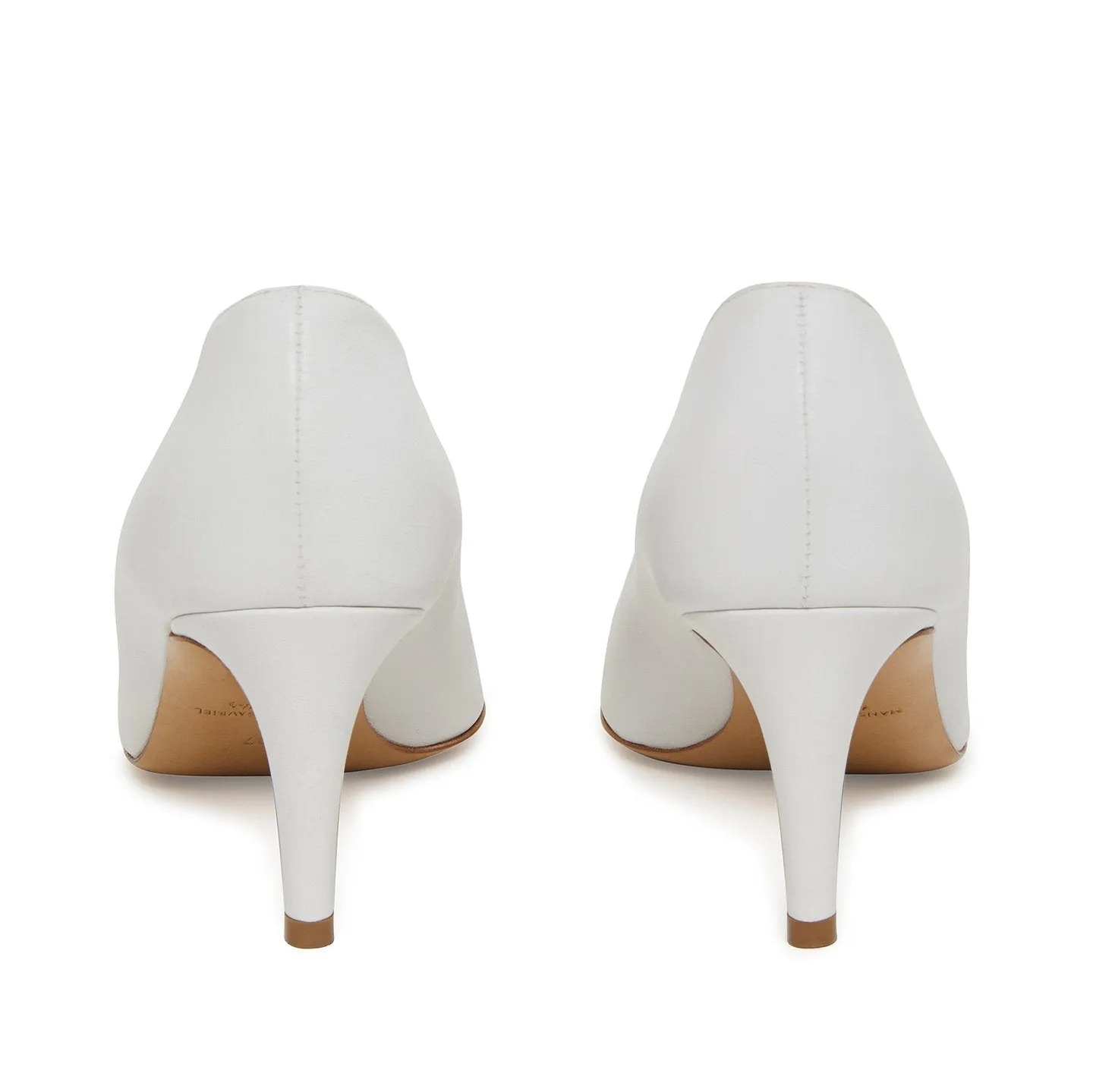 Pointy 65 Heel Lamb, White