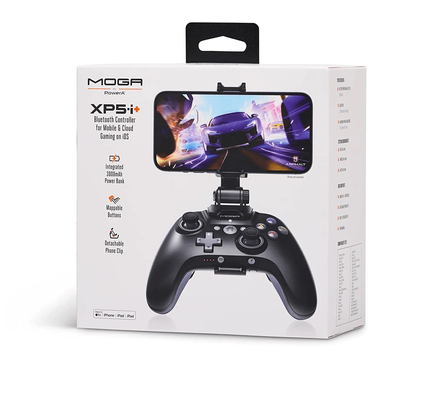 PowerA MOGA Mobile Gaming XP5-i Plus iOS TV Bluetooth Controller Mobile iPhone/Ipad /Apple & Cloud