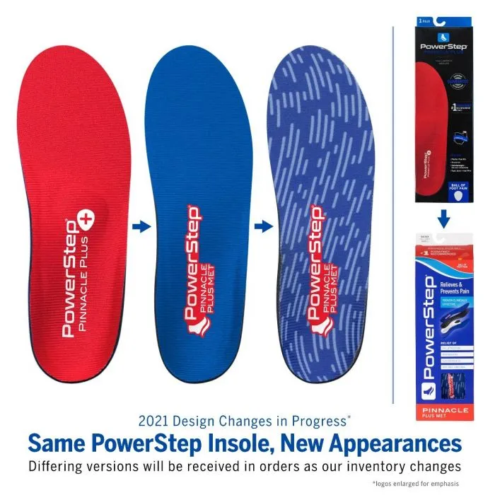 PowerStep Pinnacle Plus Met Neutral Arch Supporting Insoles Unisex