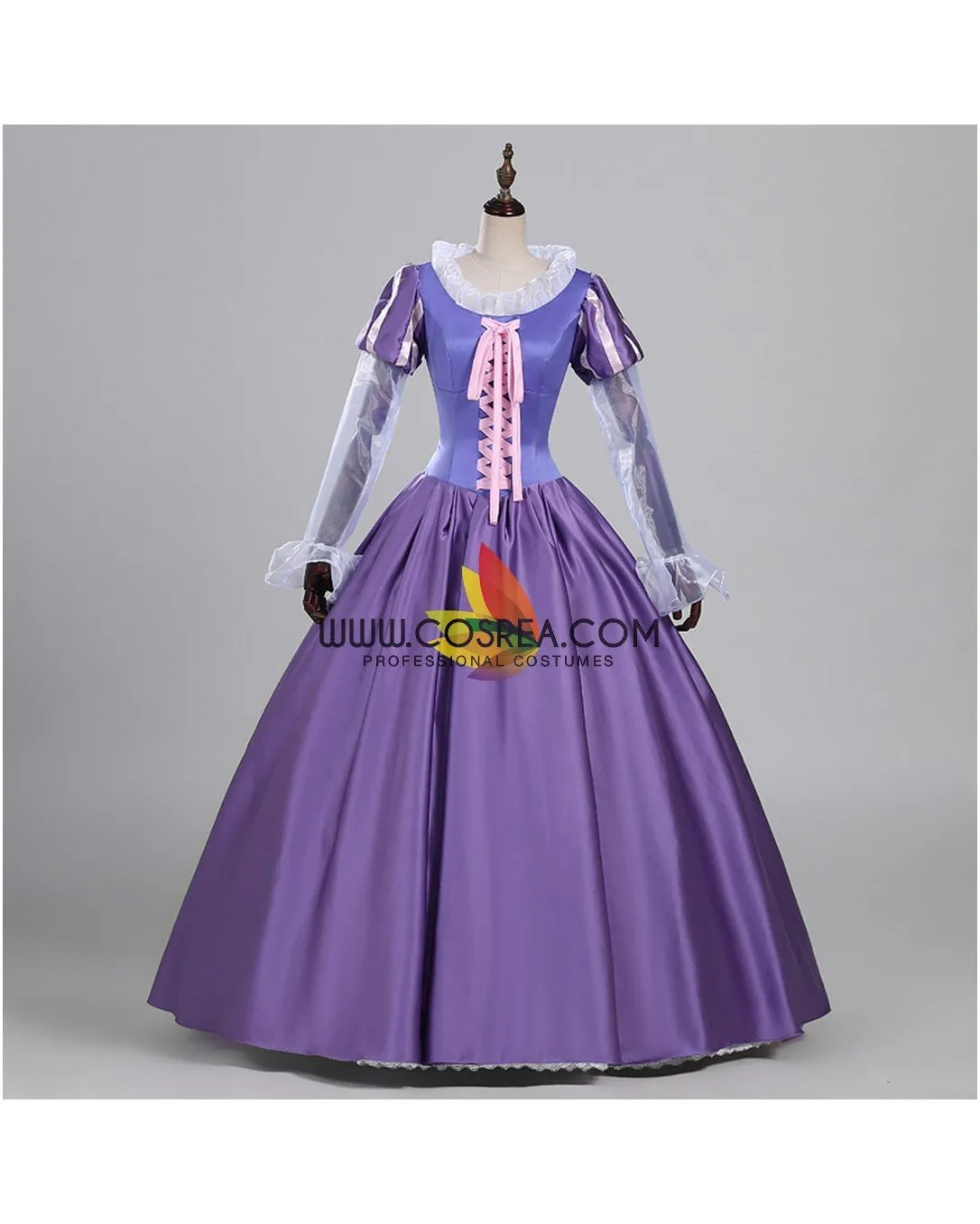 Princess Rapunzel Orchid Purple Satin Cosplay Costume