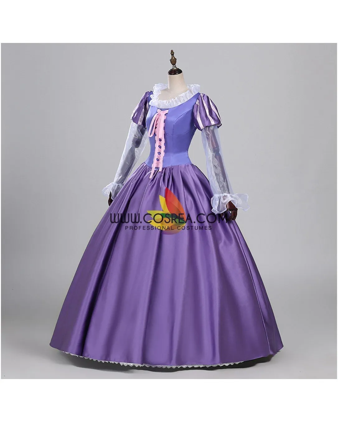 Princess Rapunzel Orchid Purple Satin Cosplay Costume