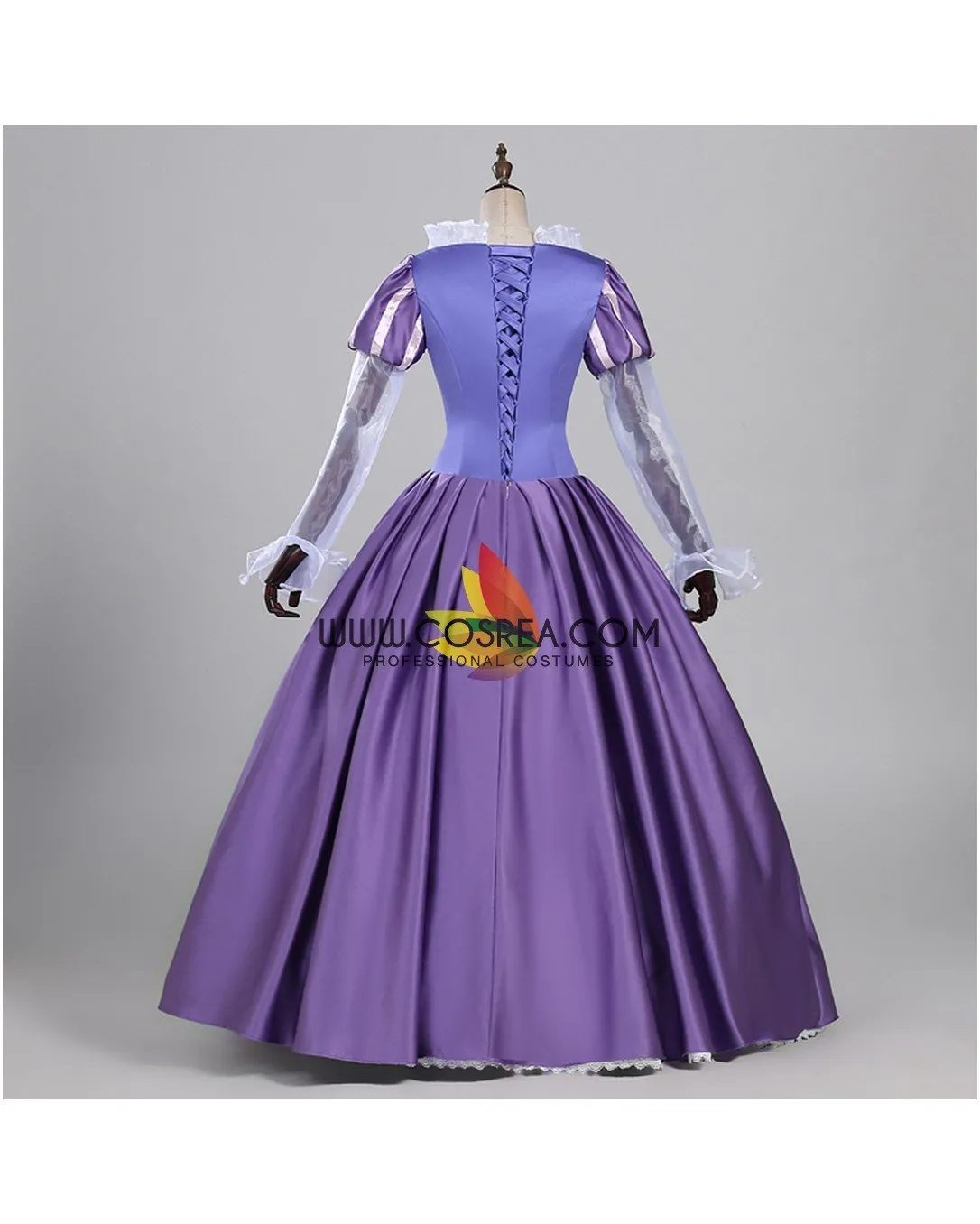 Princess Rapunzel Orchid Purple Satin Cosplay Costume